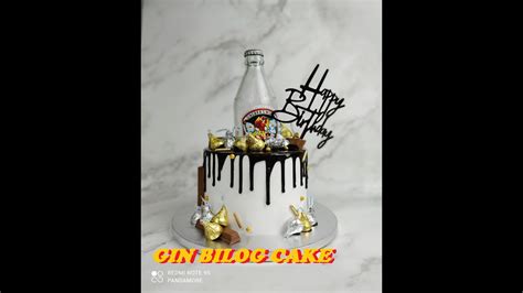 gin bilog cake topper|Classy Gin Bilog Chocolate Drip Cake .